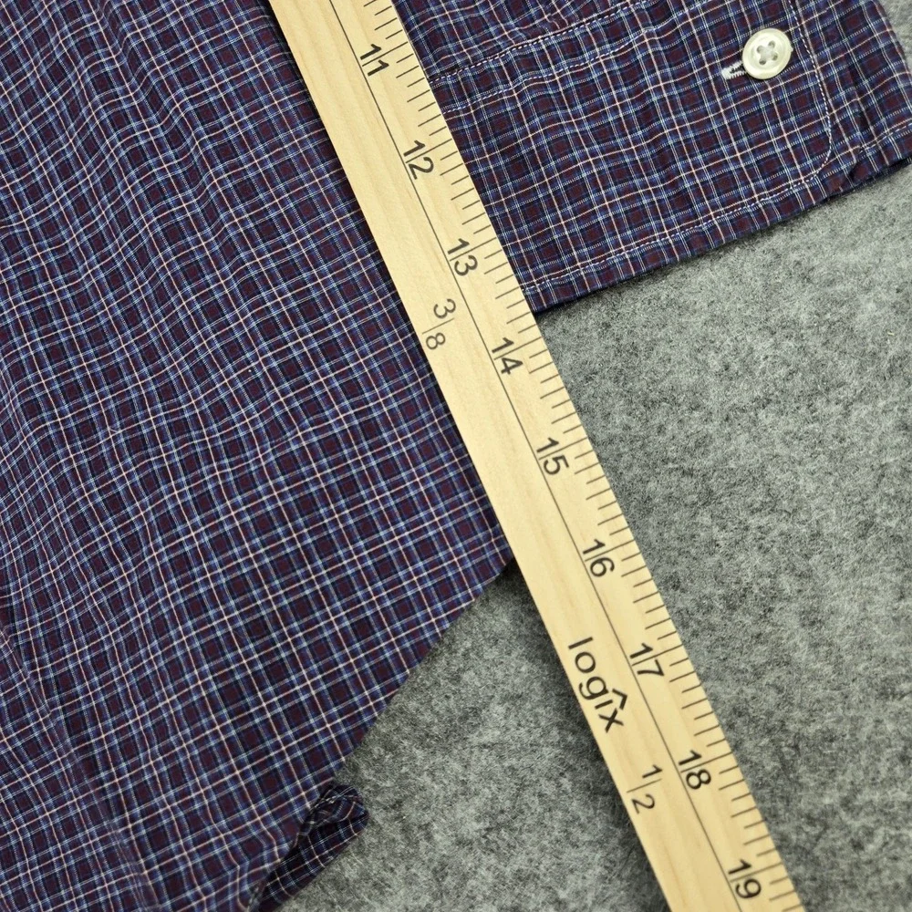 Polo Ralph Lauren Classic Fit Check Button Up Purple Shirt Mens Plaid Large